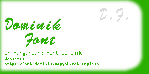 dominik font business card